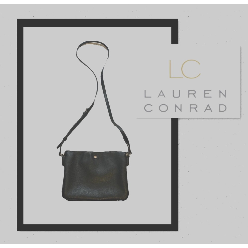 Lauren Conrad Faux Leather- Medium Crossbody (9"x7"x2.5") Classic Gold Hardware